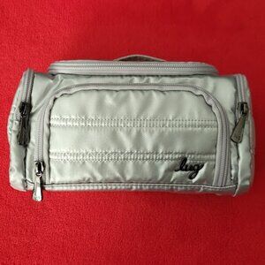 Lug METALLIC SILVER Trolley Mini Cosmetic Case EUC